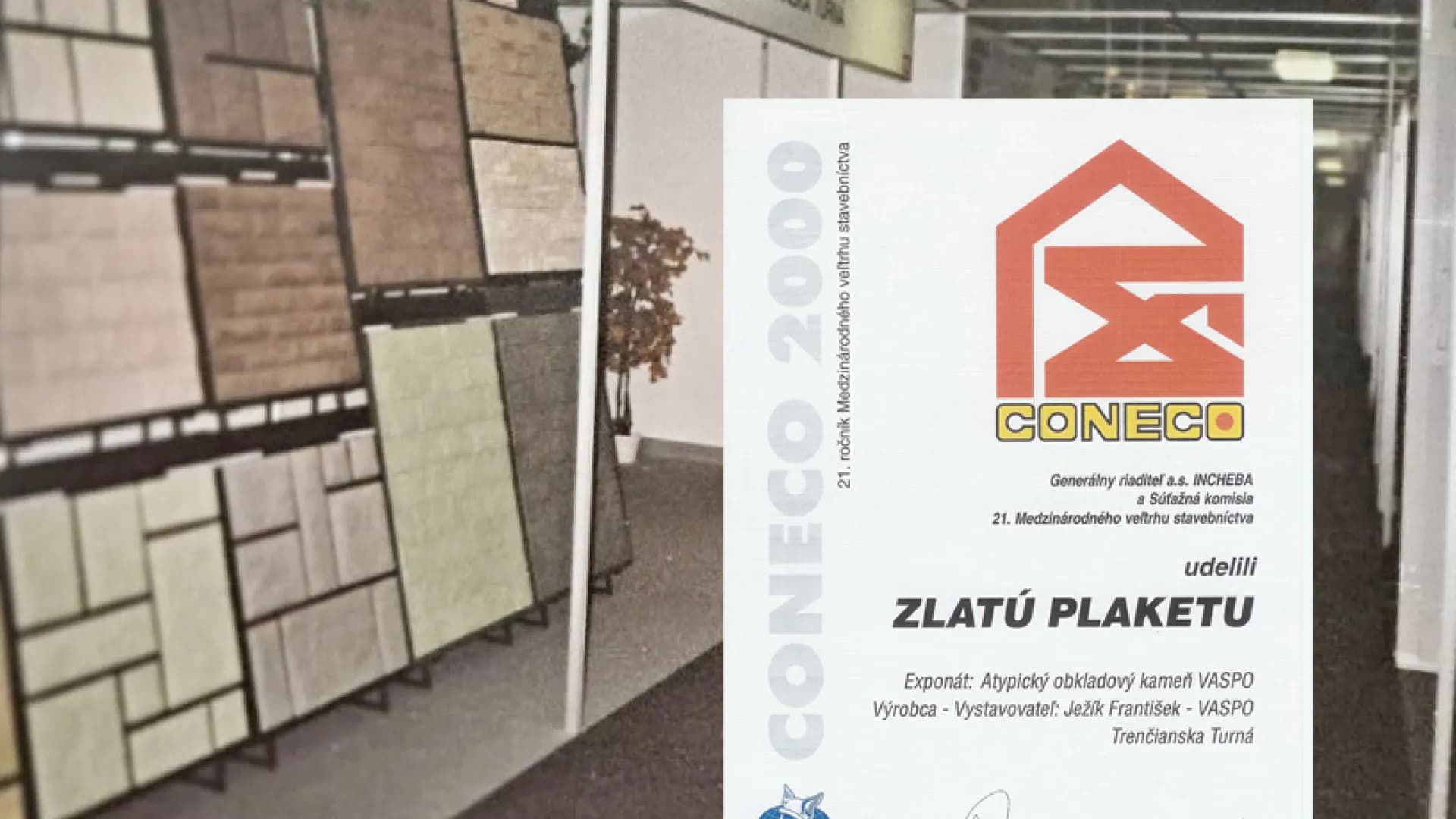 CONECO 2000 exhibition – Gold Plaque award